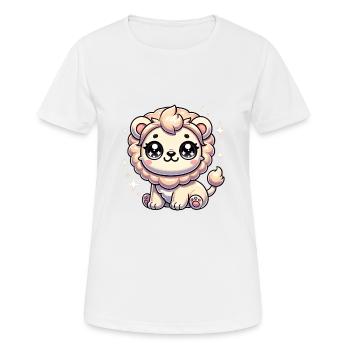 Super Cute Kawaii Baby Lion - Frauen T-Shirt atmungsaktiv - Weiß - Vorne - AI Model Female 172 dark (172cm)