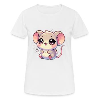 Super Cute Kawaii Baby Mouse - Frauen T-Shirt atmungsaktiv - Weiß - Vorne - AI Model Female 172 dark (172cm)