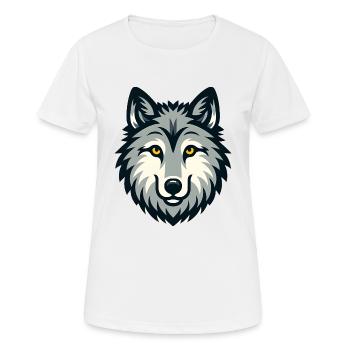 Doux chien-loup - T-shirt respirant Femme - blanc - Devant - AI Model Female 172 dark (172cm)