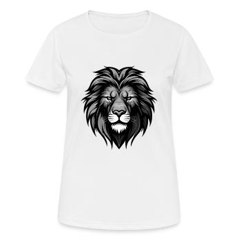 Tête de Lion - T-shirt respirant Femme - blanc - Devant - AI Model Female 172 dark (172cm)