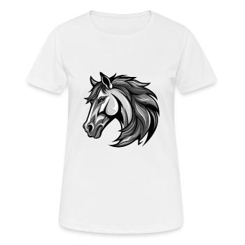 Horse Head - Women's Breathable T-Shirt - white - Front - AI Model Female 172 dark (172cm)