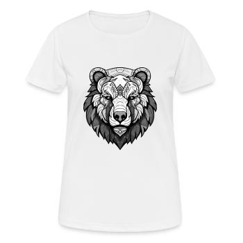 Eisbär Kopf Polar bär - Frauen T-Shirt atmungsaktiv - Weiß - Vorne - AI Model Female 172 dark (172cm)
