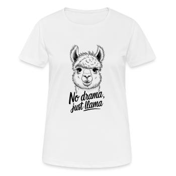 Keine Dramen Nur Lamas Lustiges Motiv - Frauen T-Shirt atmungsaktiv - Weiß - Vorne - AI Model Female 172 dark (172cm)