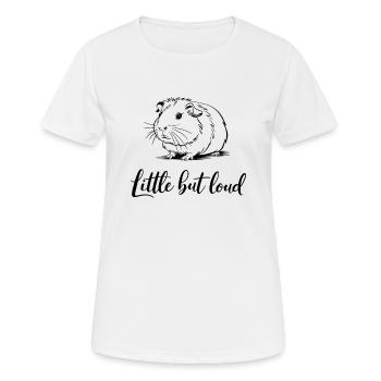 Cochon d’Inde petit mais bruyant - T-shirt respirant Femme - blanc - Devant - AI Model Female 172 dark (172cm)