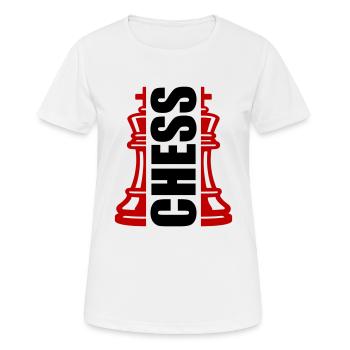 Schach König Verein - Frauen T-Shirt atmungsaktiv - Weiß - Vorne - AI Model Female 172 dark (172cm)