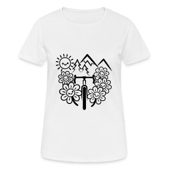 Aventure en vélo de gravier - T-shirt respirant Femme - blanc - Devant - AI Model Female 172 dark (172cm)