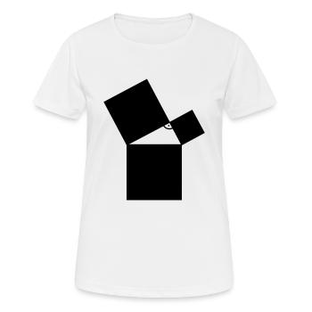 mathe - Frauen T-Shirt atmungsaktiv - Weiß - Vorne - AI Model Female 172 dark (172cm)