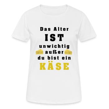 Käse - Frauen T-Shirt atmungsaktiv - Weiß - Vorne - AI Model Female 172 dark (172cm)