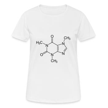 caféine - T-shirt respirant Femme - blanc - Devant - AI Model Female 172 dark (172cm)