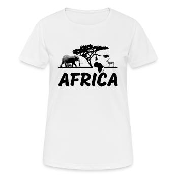 Afrique - T-shirt respirant Femme - blanc - Devant - AI Model Female 172 dark (172cm)
