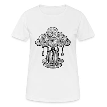 Cloud Monday rain, Monday is bad ... - Women's Breathable T-Shirt - white - Front - AI Model Female 172 dark (172cm)