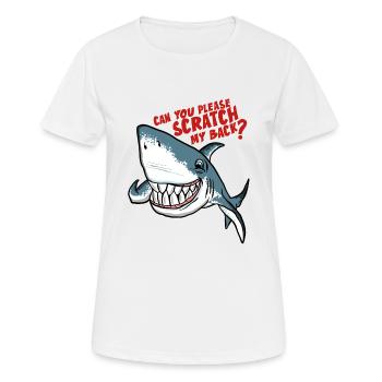 Great White Shark Scratch My Back - Frauen T-Shirt atmungsaktiv - Weiß - Vorne - AI Model Female 172 dark (172cm)