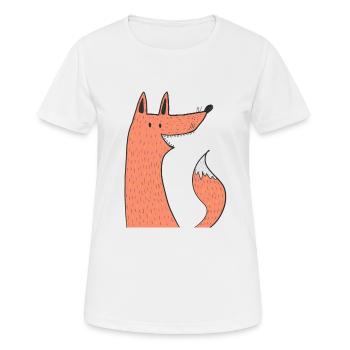 Fox chemise d'enfants - T-shirt respirant Femme - blanc - Devant - AI Model Female 172 dark (172cm)