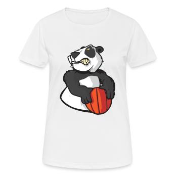 Basketball Streetball Panda Cartoon Gift. - Women's Breathable T-Shirt - white - Front - AI Model Female 172 dark (172cm)