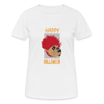 Chien d'Halloween - T-shirt respirant Femme - blanc - Devant - AI Model Female 172 dark (172cm)