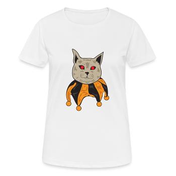 Halloween cat - Women's Breathable T-Shirt - white - Front - AI Model Female 172 dark (172cm)