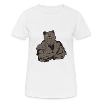 Strength Sports Bear - Women's Breathable T-Shirt - white - Front - AI Model Female 172 dark (172cm)