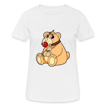 BDSM nounours - T-shirt respirant Femme - blanc - Devant - AI Model Female 172 dark (172cm)