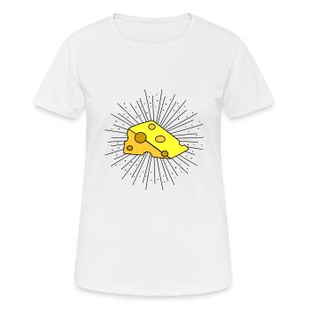 Käse Schweizer Käse Geschenk-Idee - Frauen T-Shirt atmungsaktiv - Weiß - Vorne - AI Model Female 172 dark (172cm)