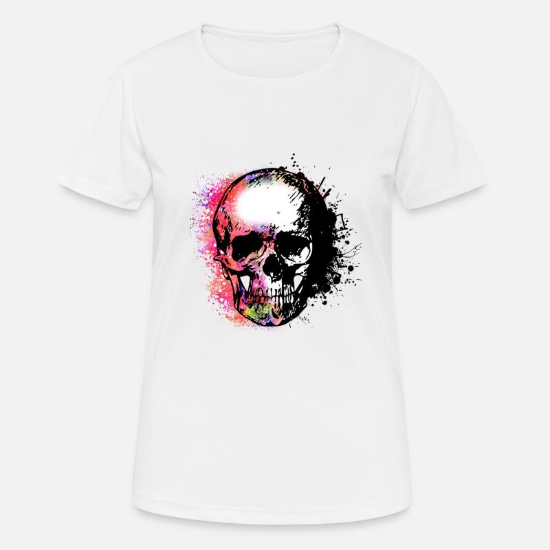 Skull with style - Women's Breathable T-Shirt - white