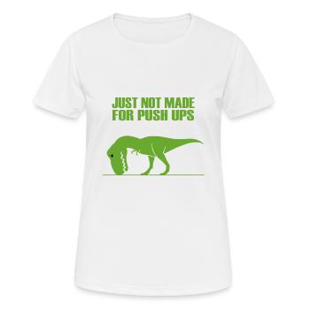 T rex pas comme push ups gym amusant drôle - T-shirt respirant Femme - blanc - Devant - AI Model Female 172 dark (172cm)