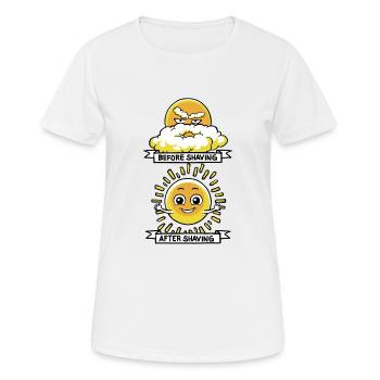 Männer Geschenk Shirt Lustig Bart Rasieren Humor - Frauen T-Shirt atmungsaktiv - Weiß - Vorne - AI Model Female 172 dark (172cm)