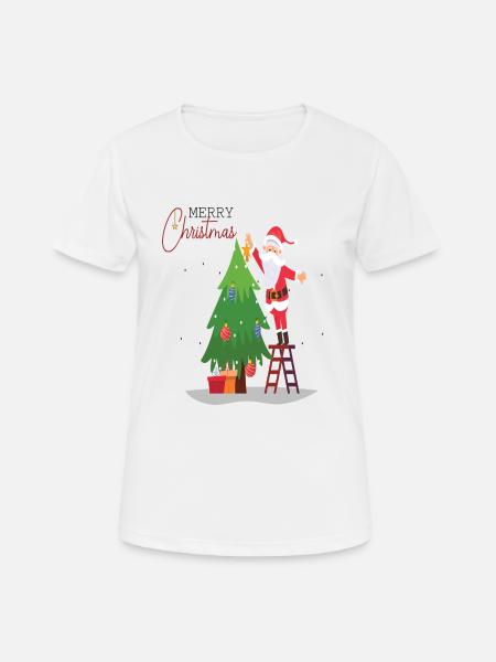 Weihnachten - Frauen T-Shirt atmungsaktiv - Weiß