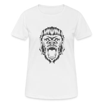 gorille - T-shirt respirant Femme - blanc - Devant - AI Model Female 172 dark (172cm)