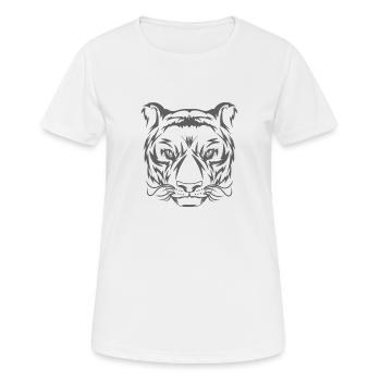 tigre - T-shirt respirant Femme - blanc - Devant - AI Model Female 172 dark (172cm)