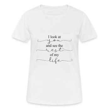 Rest Of Life - Frauen T-Shirt atmungsaktiv - Weiß - Vorne - AI Model Female 172 dark (172cm)