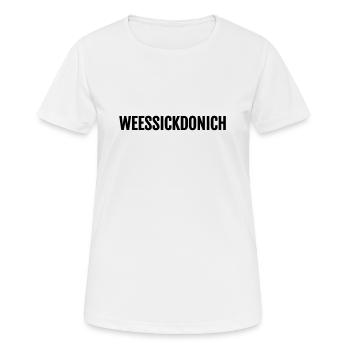 Design de museau berlinois cool: Weessickdonich - T-shirt respirant Femme - blanc - Devant - AI Model Female 172 dark (172cm)