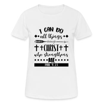 Bibelvers Bibel Inspiration christlich - Frauen T-Shirt atmungsaktiv - Weiß - Vorne - AI Model Female 172 dark (172cm)