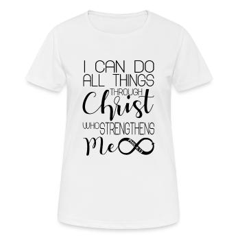 Bibel Bibelvers Inspiration christlich - Frauen T-Shirt atmungsaktiv - Weiß - Vorne - AI Model Female 172 dark (172cm)