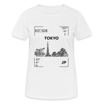 Tokyo - T-shirt respirant Femme - blanc - Devant - AI Model Female 172 dark (172cm)