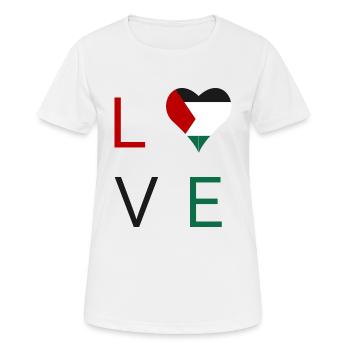 Love Gaza Love Palestine Tee shirt Cadeau - T-shirt respirant Femme - blanc - Devant - AI Model Female 172 dark (172cm)