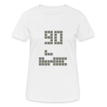Rétro années 90 - T-shirt respirant Femme - blanc - Devant - AI Model Female 172 dark (172cm)