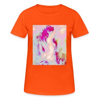 Naked naked censored censored - Women's Breathable T-Shirt - neon orange - Front - AI Model Female 172 dark (172cm)