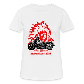 indian scout 2019 American Classic Legend - T-shirt respirant Femme - blanc - Devant - AI Model Female 172 dark (172cm)