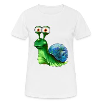 Opal Snail - Opal Schnecke - Frauen T-Shirt atmungsaktiv - Weiß - Vorne - AI Model Female 172 dark (172cm)