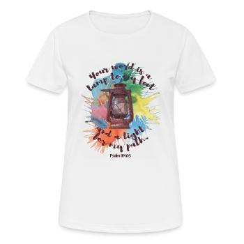 Bibel | Christliche Geschenke | Christen - Frauen T-Shirt atmungsaktiv - Weiß - Vorne - AI Model Female 172 dark (172cm)