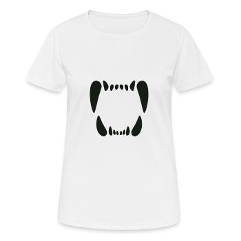 Teeth - mouth monster teeth - Women's Breathable T-Shirt - white - Front - AI Model Female 172 dark (172cm)