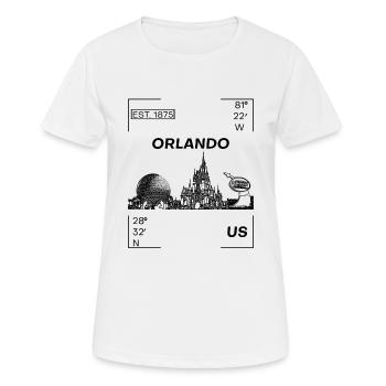 Orlando Florida - Women's Breathable T-Shirt - white - Front - AI Model Female 172 dark (172cm)