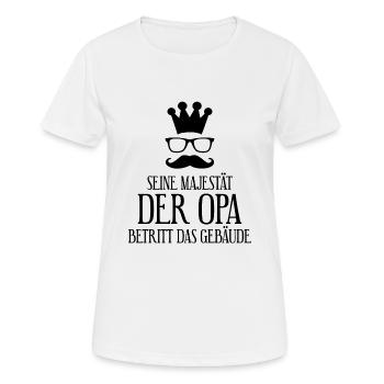 Opa - Frauen T-Shirt atmungsaktiv - Weiß - Vorne - AI Model Female 172 dark (172cm)