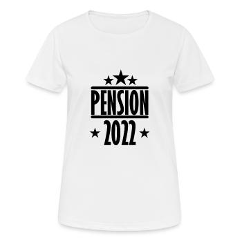 Pension 2022 - Frauen T-Shirt atmungsaktiv - Weiß - Vorne - AI Model Female 172 dark (172cm)