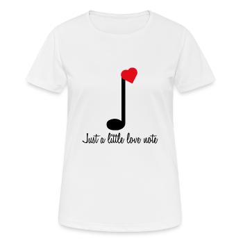 Note d'amour et musique - T-shirt respirant Femme - blanc - Devant - AI Model Female 172 dark (172cm)