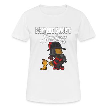 Every life is worth saving - Women's Breathable T-Shirt - white - Front - AI Model Female 172 dark (172cm)