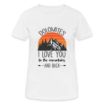 Dolomiten Alpen Berge - Frauen T-Shirt atmungsaktiv - Weiß - Vorne - AI Model Female 172 dark (172cm)