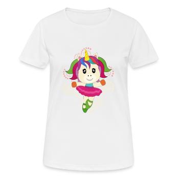 Danseuse ballerine licorne - geschnekidee - T-shirt respirant Femme - blanc - Devant - AI Model Female 172 dark (172cm)