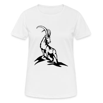 Magnifique parc national Ibex Berchtesgaden - T-shirt respirant Femme - blanc - Devant - AI Model Female 172 dark (172cm)