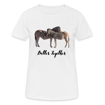 Better Together - Frauen T-Shirt atmungsaktiv - Weiß - Vorne - AI Model Female 172 dark (172cm)